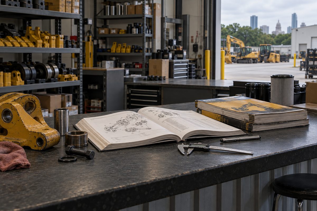 Bavrento parts intake and inspection counter at Barton Springs Road in Austin